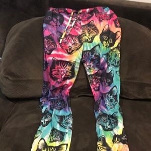 Tie-Dye Cat pajama bottoms